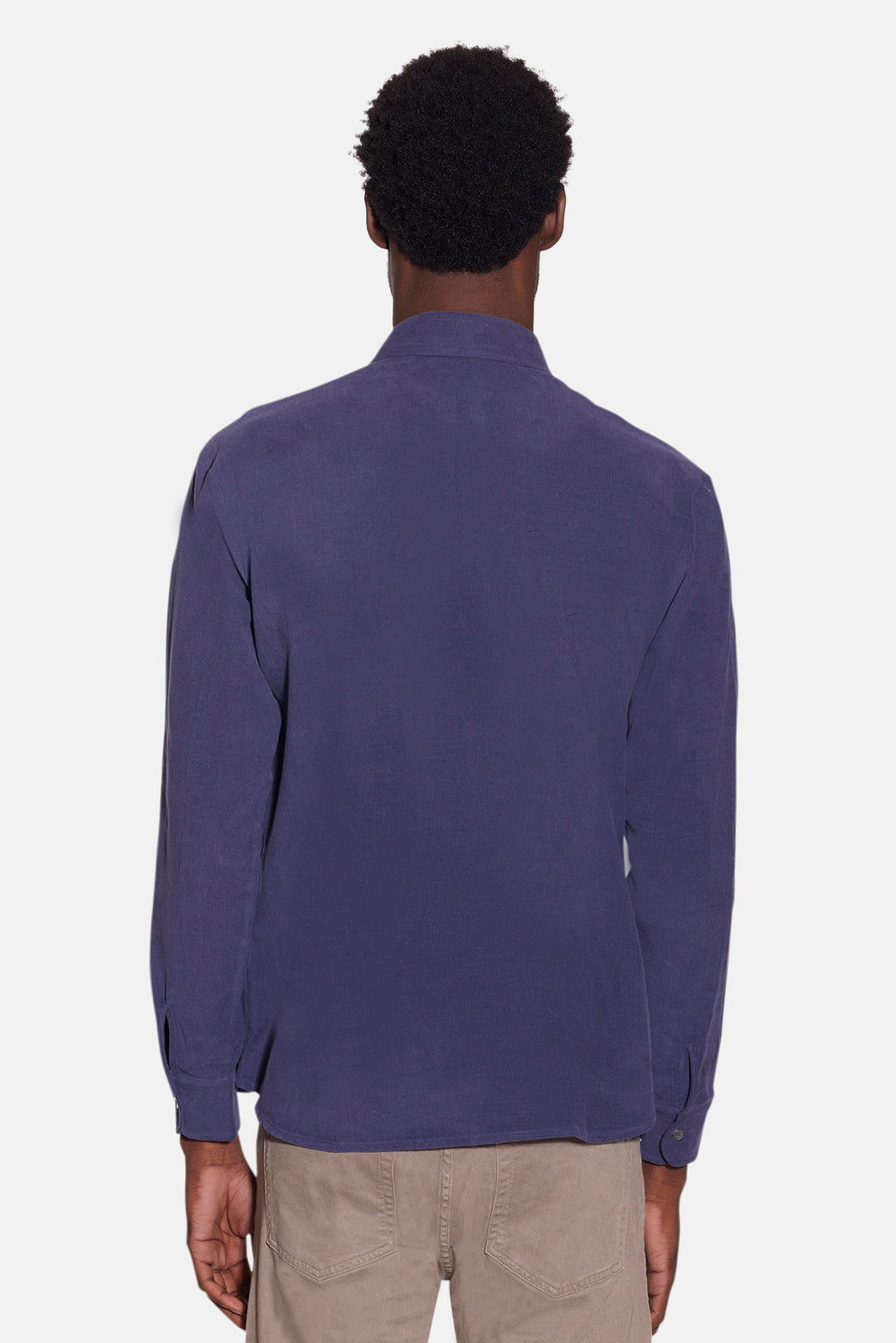 Warren Fine Cord Shirt Steel Blue blueandcream Warren Fine Cord Shirt Steel Blue blueandcream