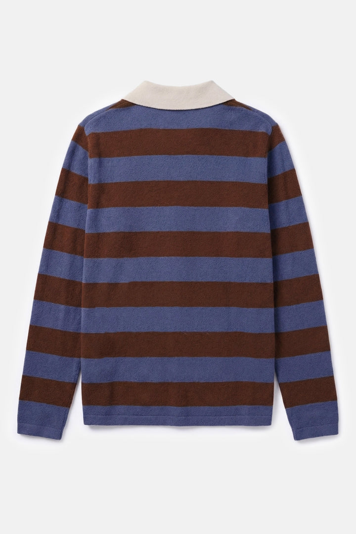 Clyde Rugby Oversized Cashmere Sweater Steel Grey/Brown