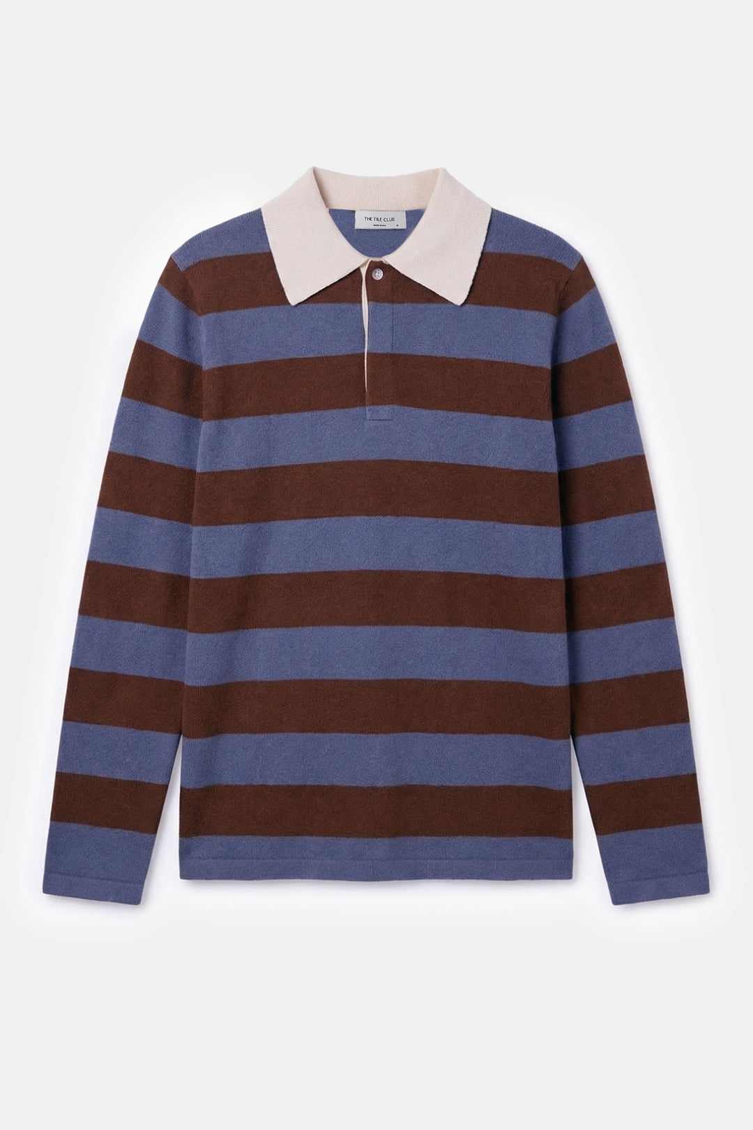 Clyde Rugby Oversized Cashmere Sweater Steel Grey/Brown