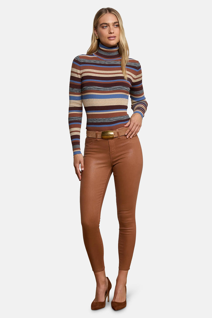 Olene Turtleneck Stone Blue/Brown Multi