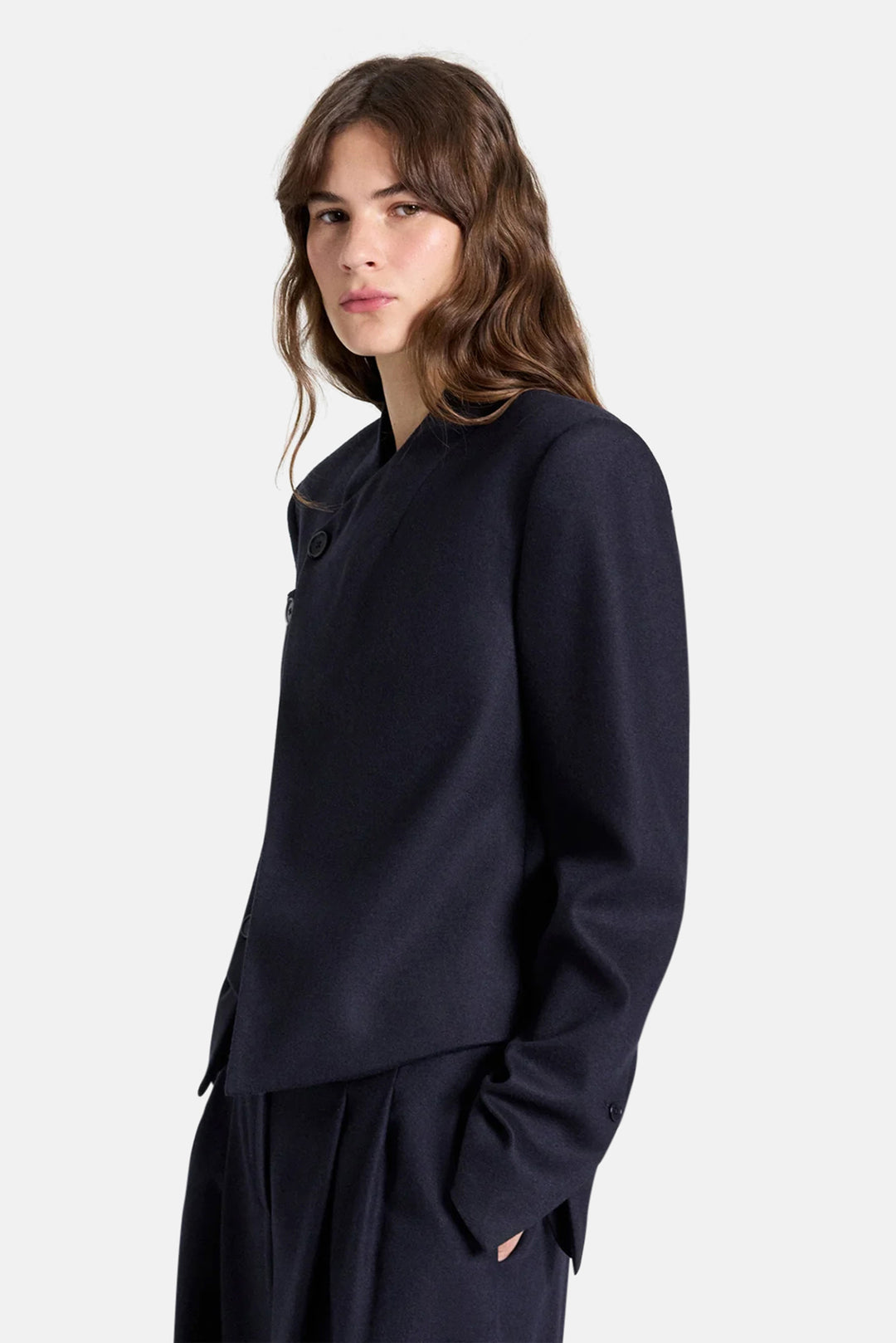 Oli Jacket in Wool Midnight