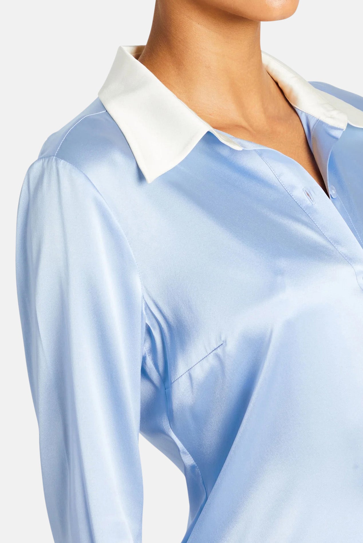 SER.O.YA Olsen Silk Top Ice Blue – blueandcream