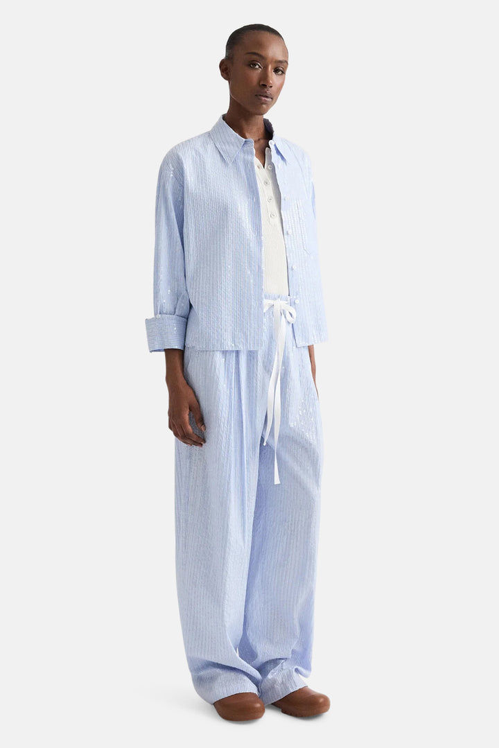 PJ Pant in Sequin Blue/Midnight