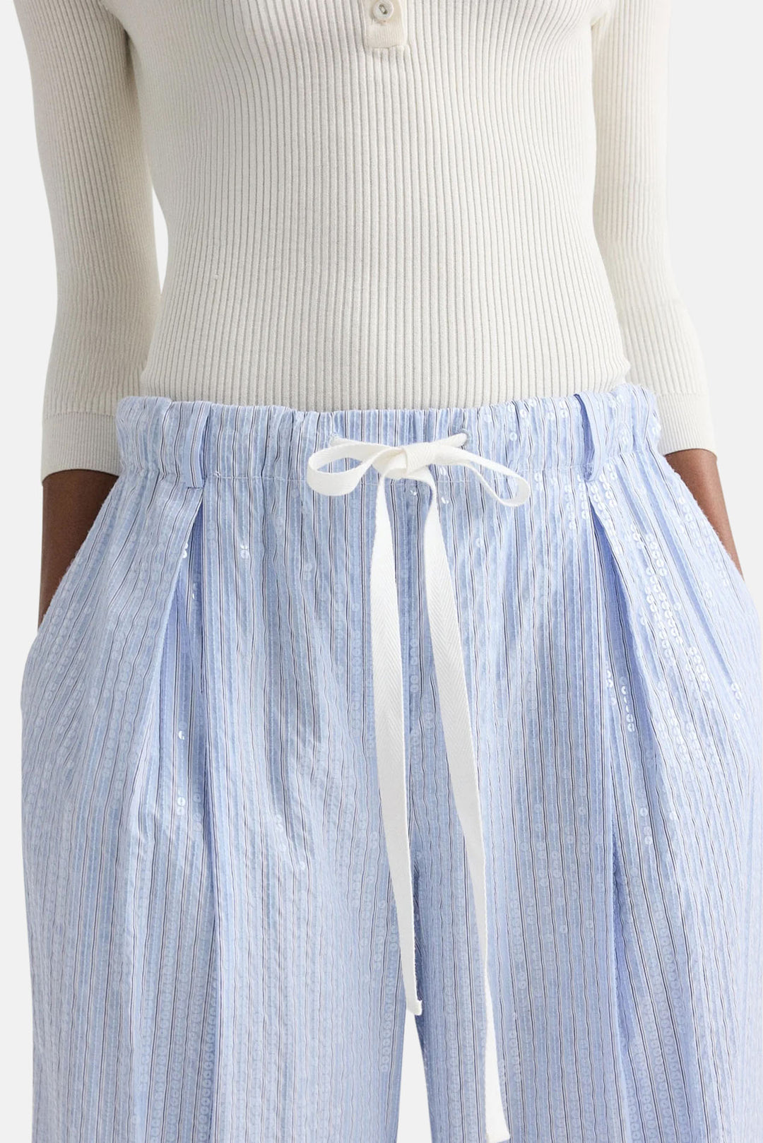 PJ Pant in Sequin Blue/Midnight