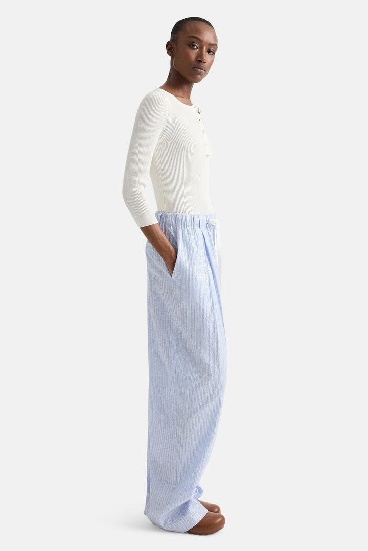 PJ Pant in Sequin Blue/Midnight