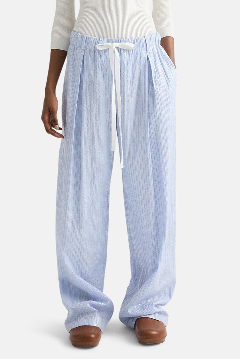 PJ Pant in Sequin Blue/Midnight