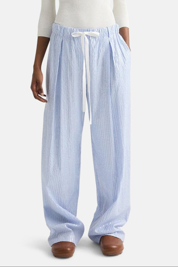 PJ Pant in Sequin Blue/Midnight