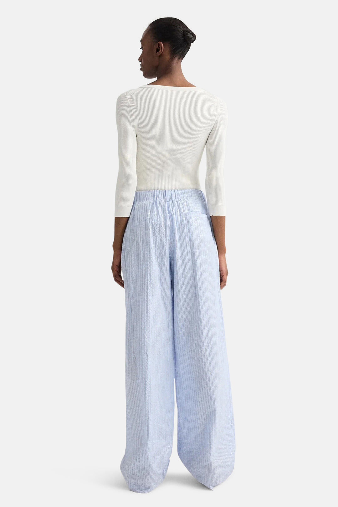 PJ Pant in Sequin Blue/Midnight