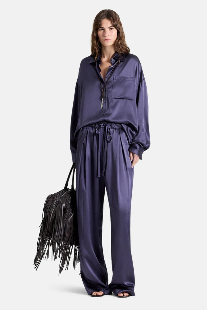PJ Pant in Silk Graystone