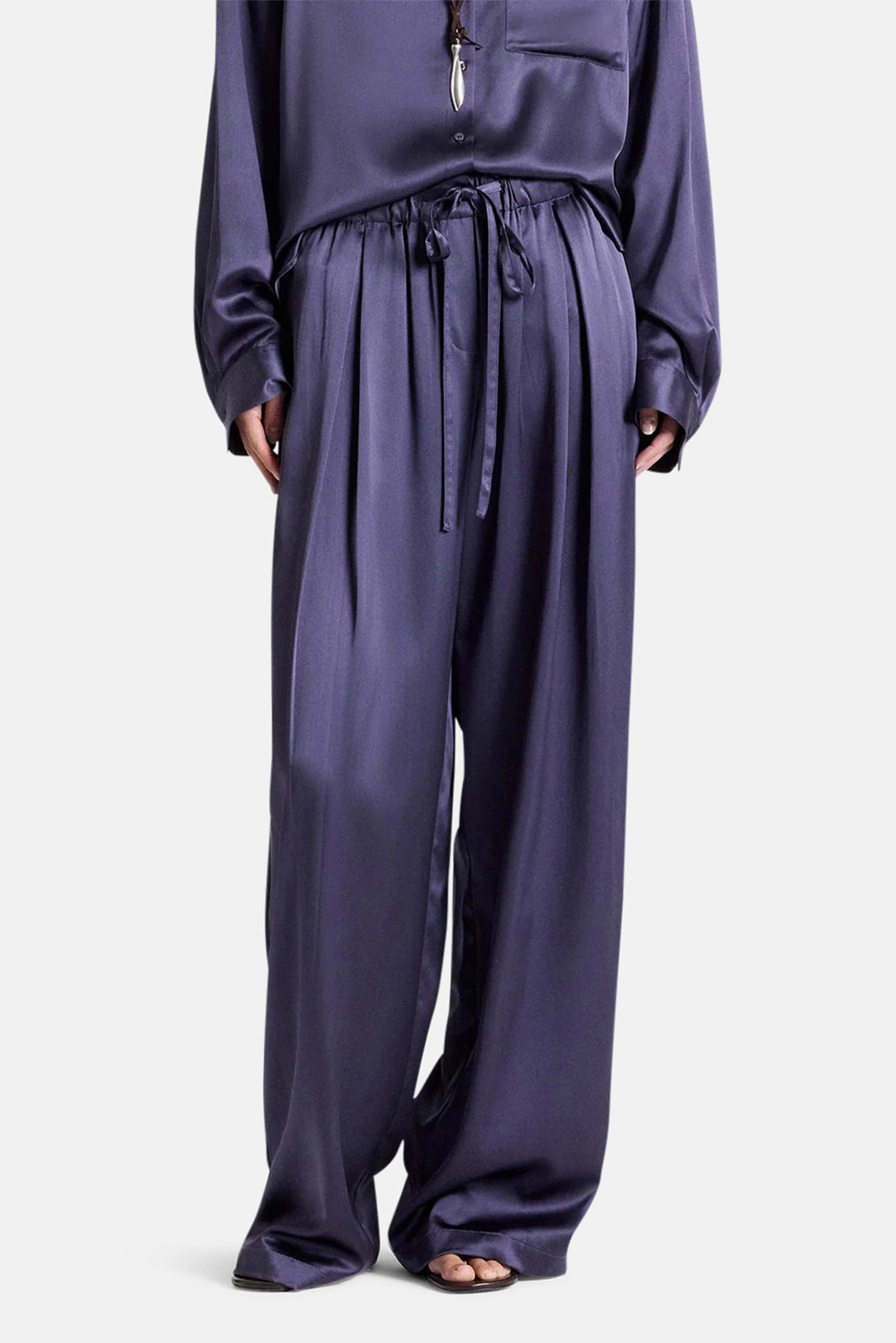 PJ Pant in Silk Graystone
