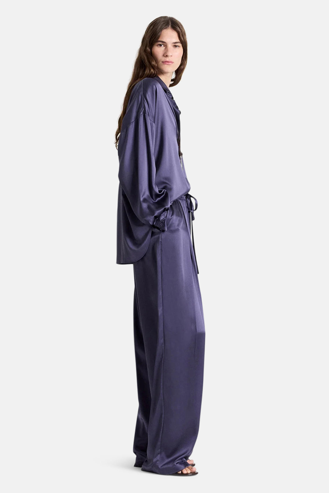 PJ Pant in Silk Graystone
