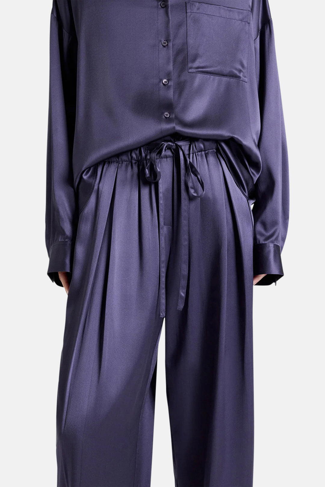 PJ Pant in Silk Graystone