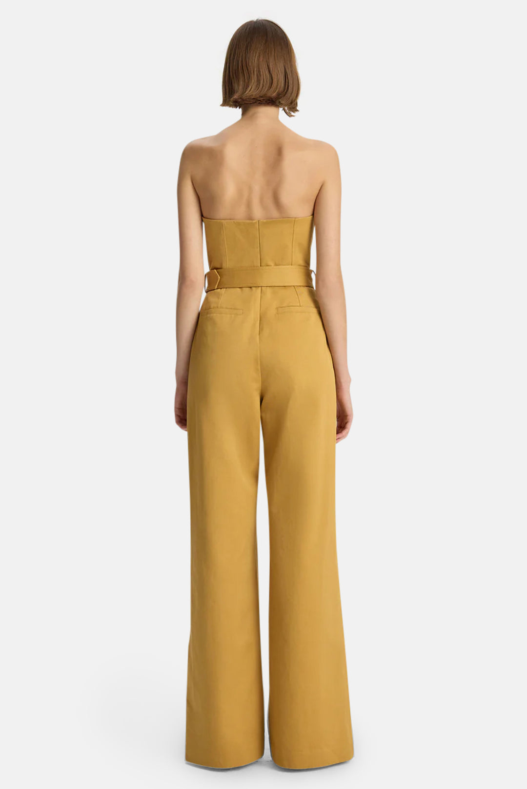 Presley Strapless Cotton Jumpsuit Aged Bronze