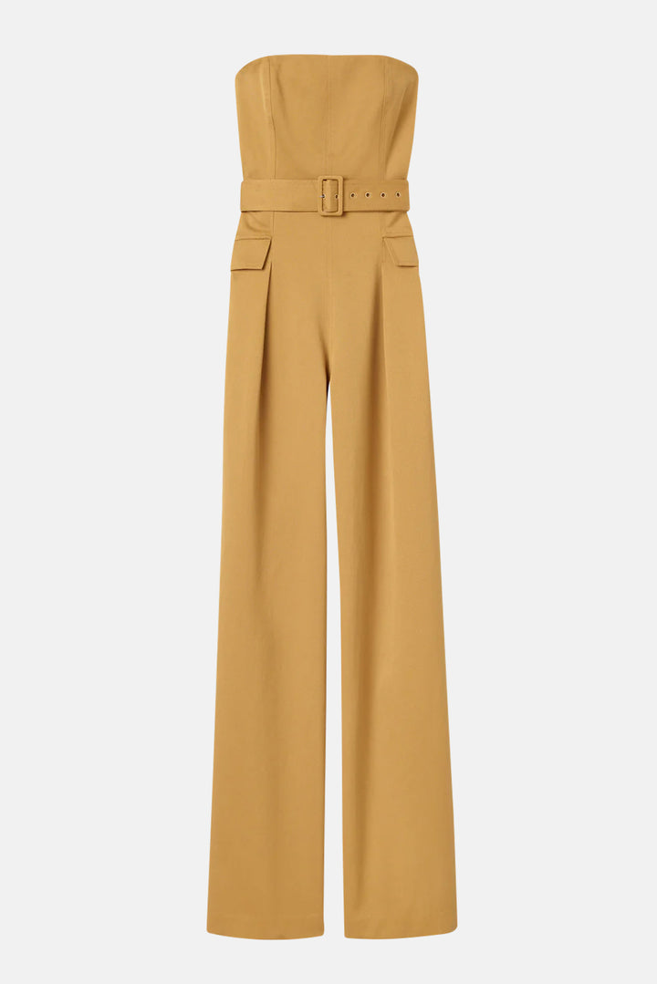 Presley Strapless Cotton Jumpsuit Aged Bronze