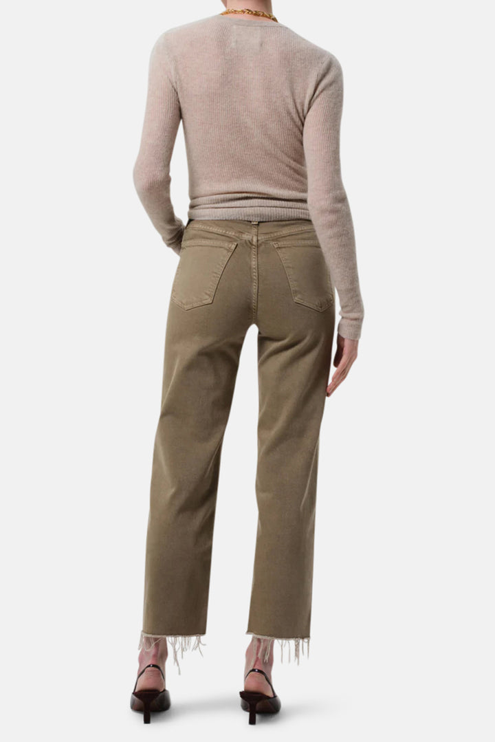 Palma Straight Raw Hem In Bezal