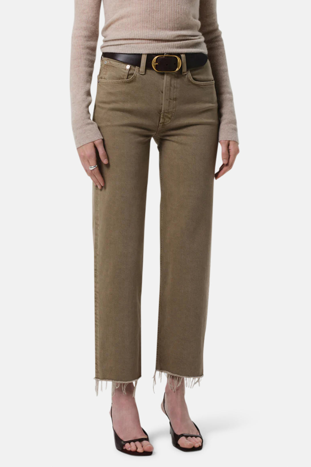 Palma Straight Raw Hem In Bezal