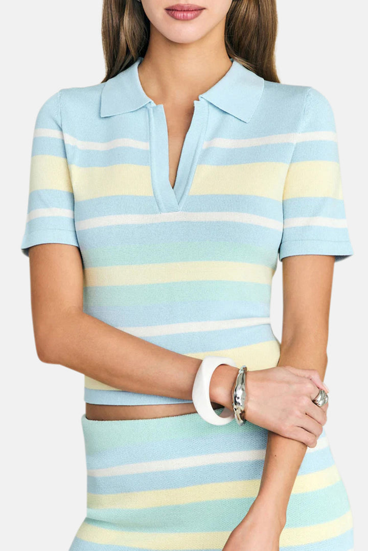 Panie Knit Top Pastel Stripe