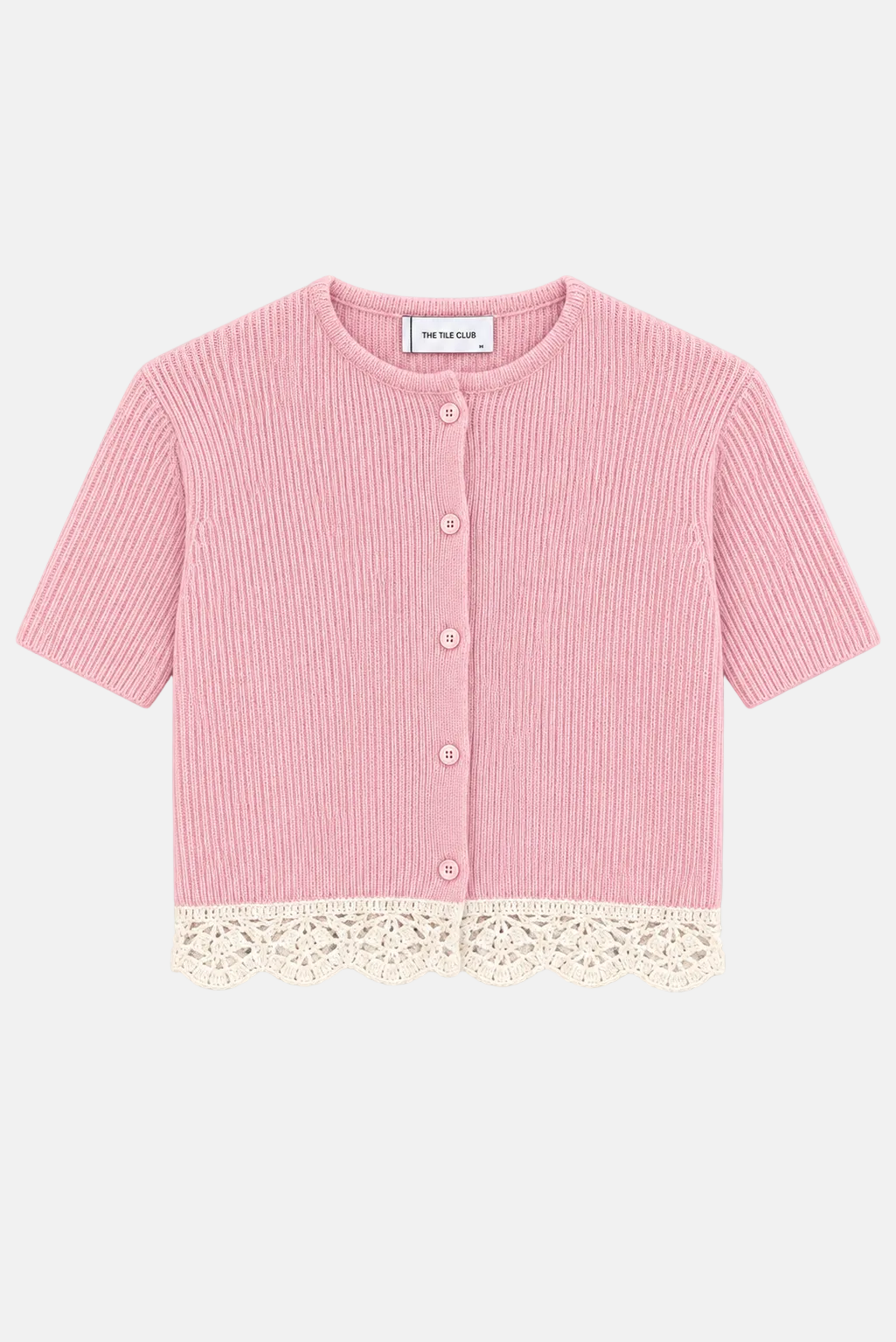Ines Ribbed Cardigan Pink
