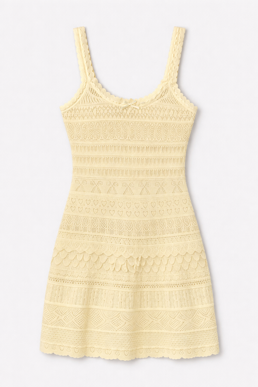 Darlena Fine Pointelle Knit Mini Dress Sugar Daisy