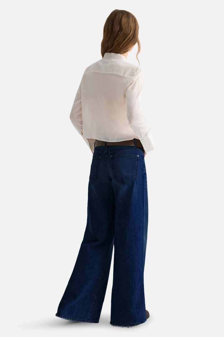 Patti Top in Cotton Silk Organza Ivory