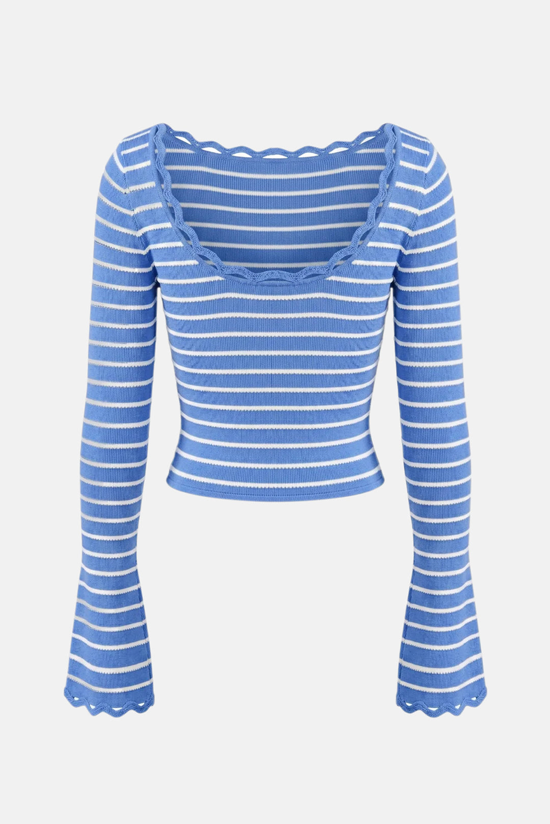 Penelope Top Tucked Stripe Marina Blue