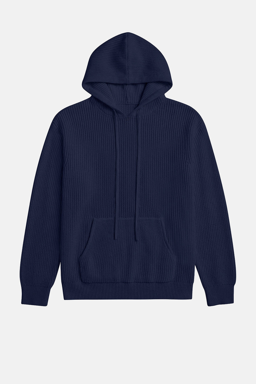 Perry Ribbed Hoodie Navy