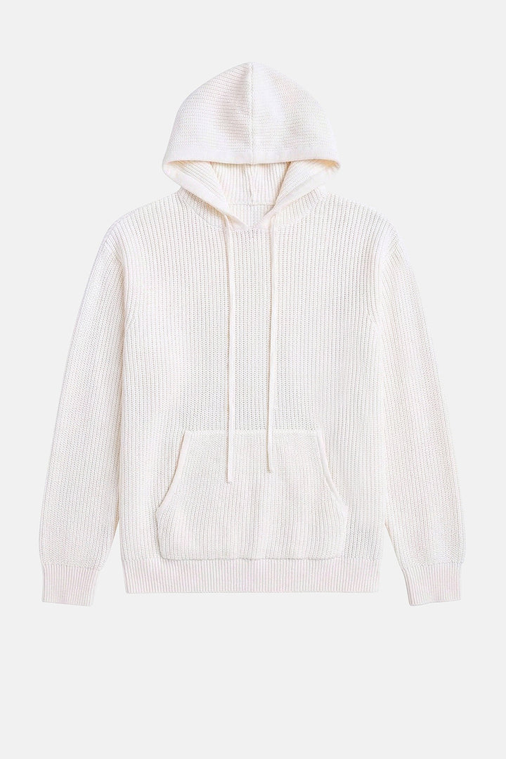 Perry Ribbed Hoodie Ivory
