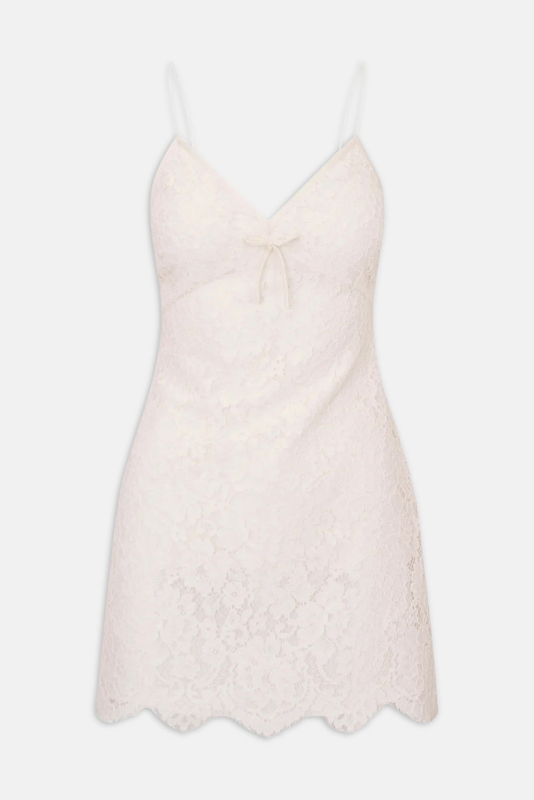 Petaline Lace Mini Dress Ivory