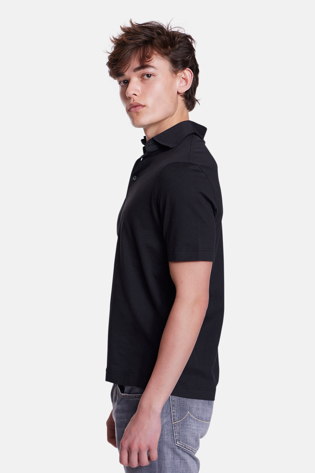 Cotton Polo Black