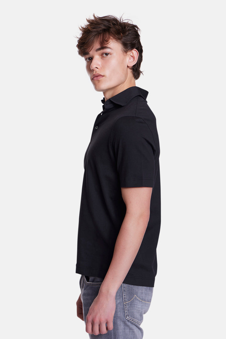 Cotton Polo Black