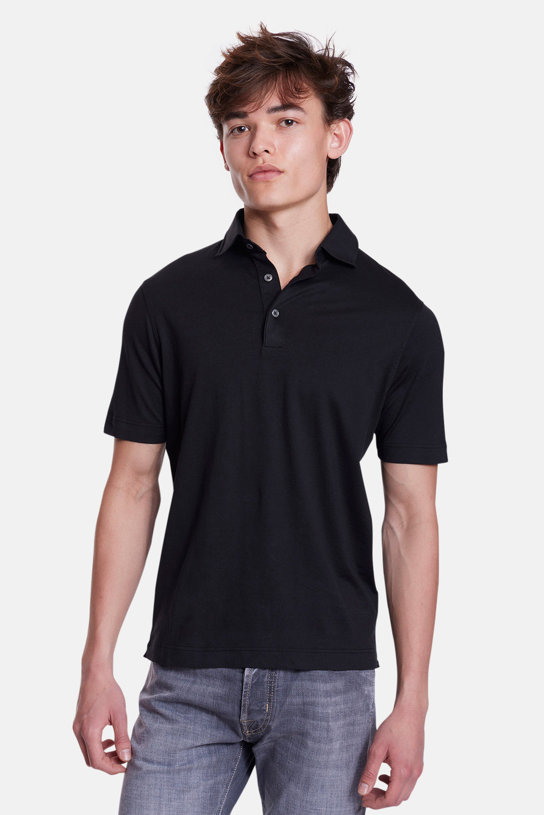 Cotton Polo Black