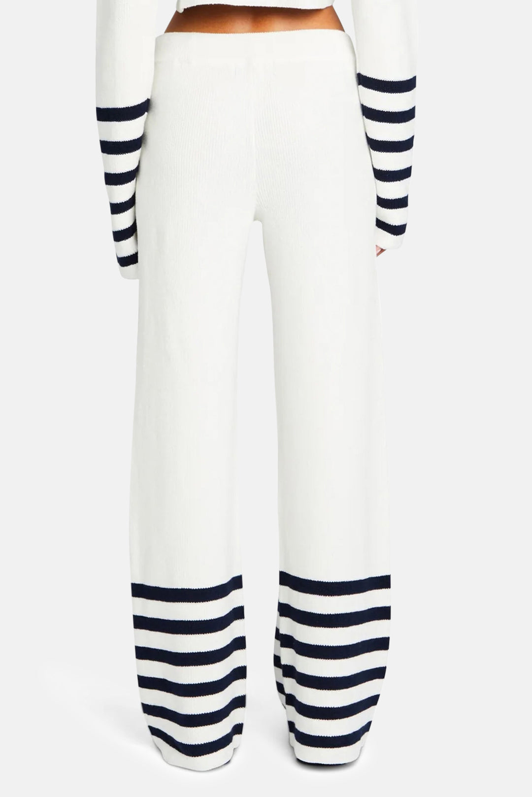 Poe Knit Pant White/Navy