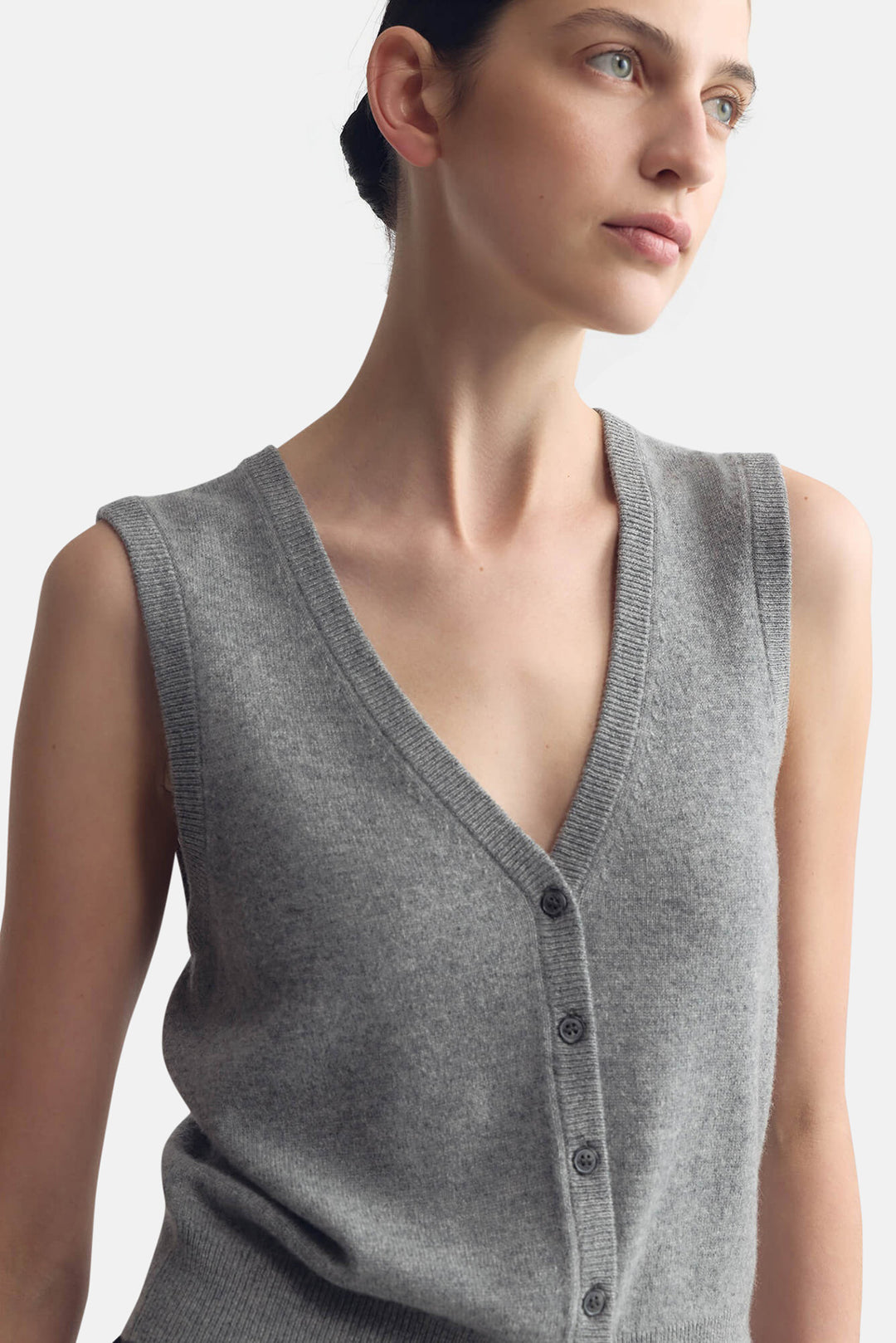 Porter Sweater Vest Pebble Grey Heather