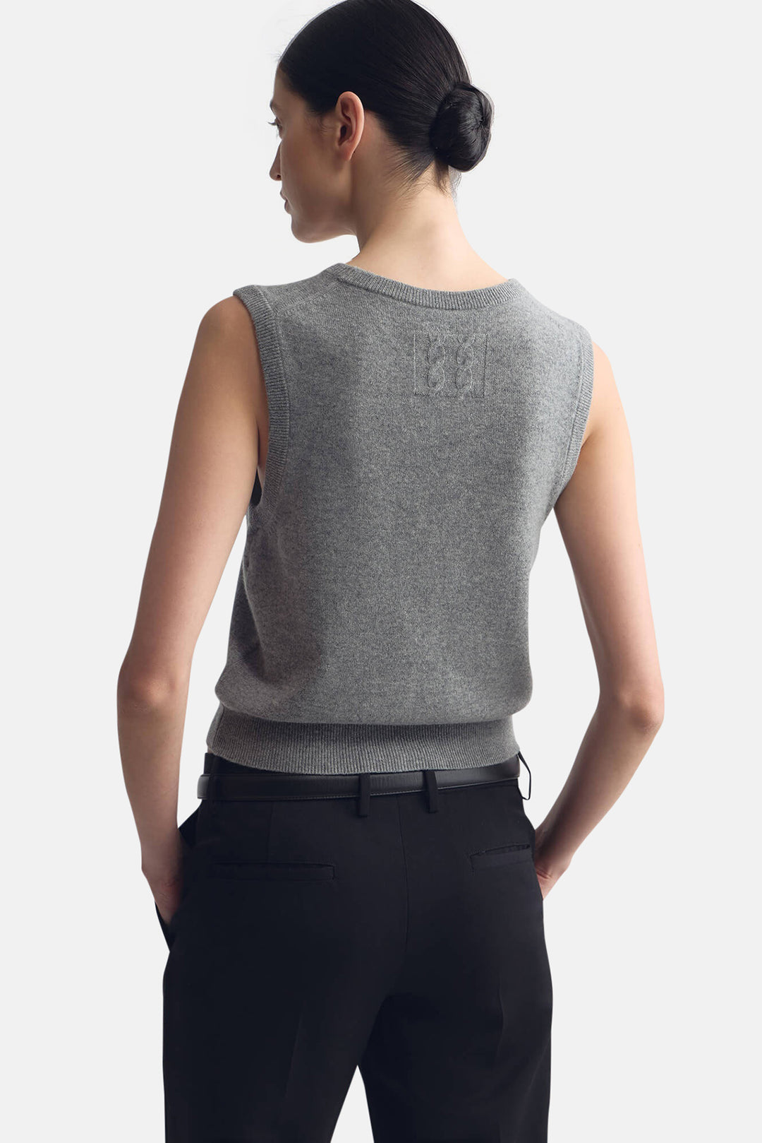 Porter Sweater Vest Pebble Grey Heather