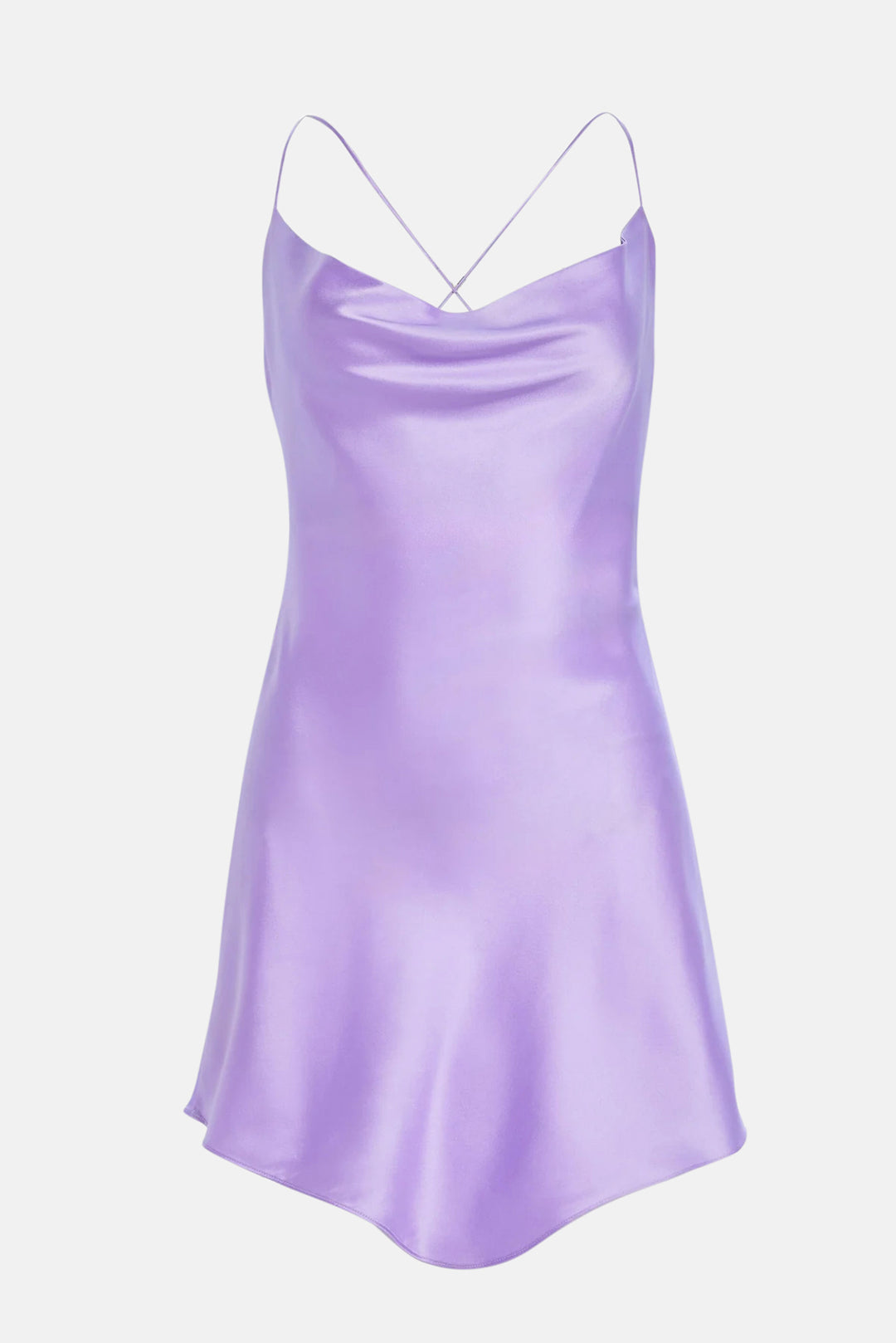 Pracilla Silk Mini Dress Lilac