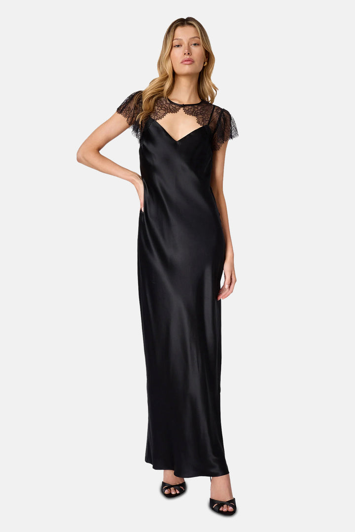 Prentice Silk Maxi Dress Black