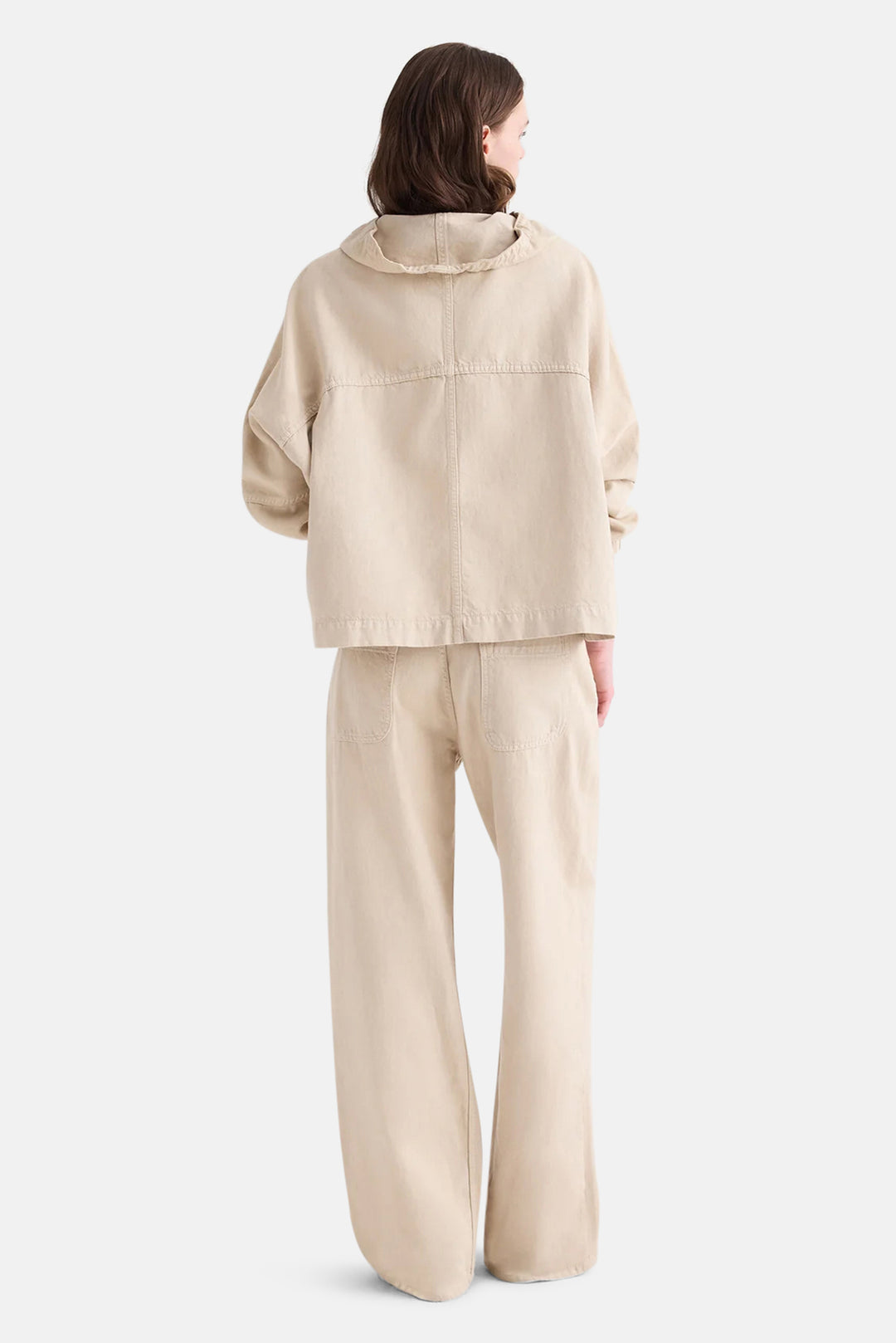 Pull Me Over Hoodie in Sandshell Denim Bone