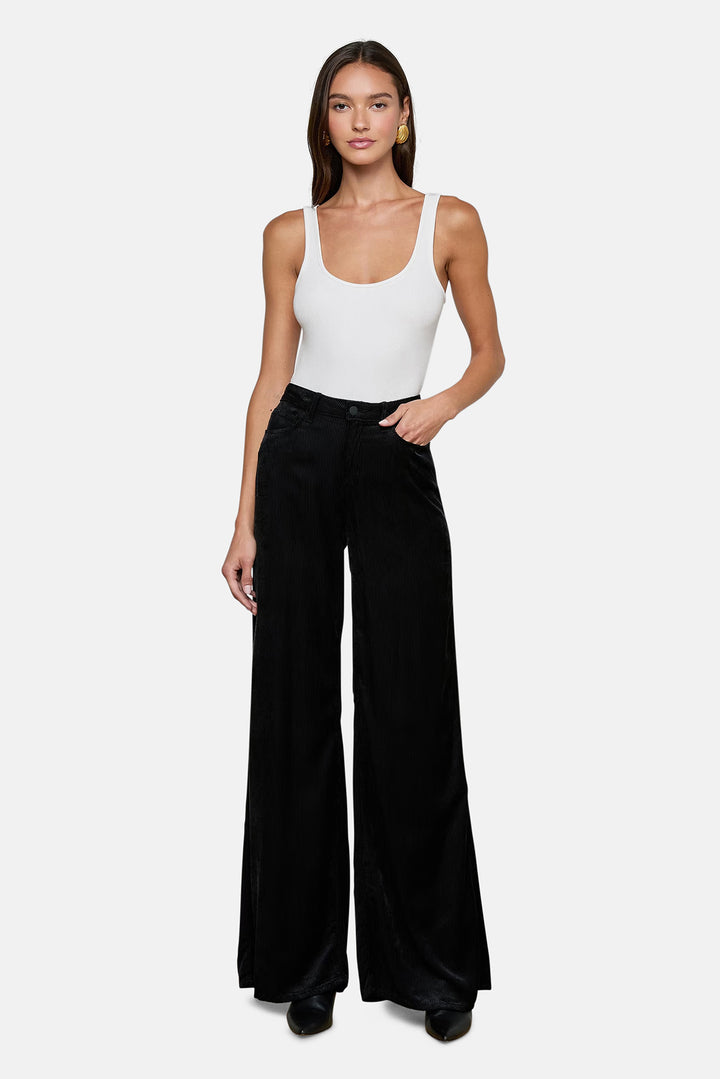 Quincy Wide-Leg Corduroy Pant Black