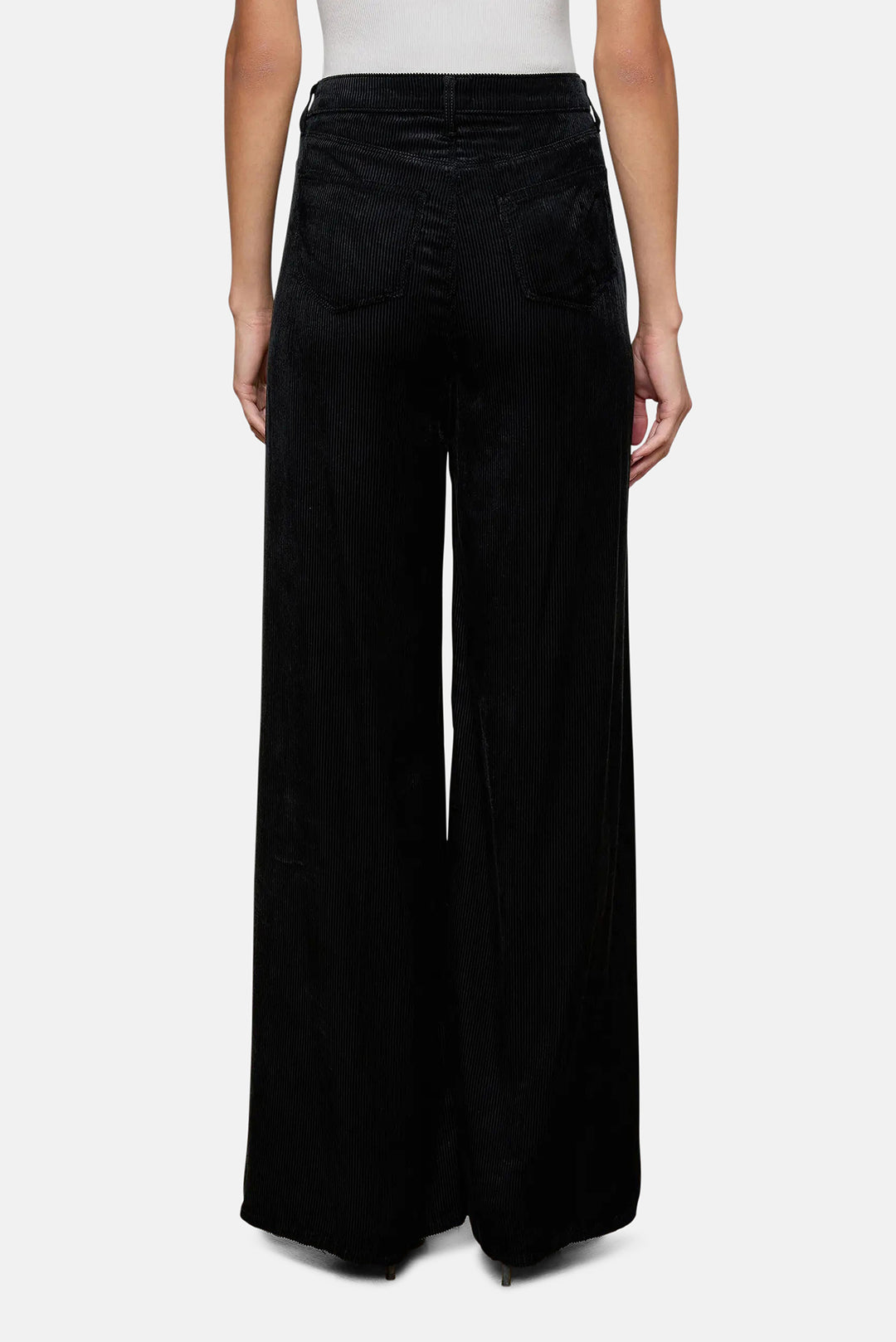 Quincy Wide-Leg Corduroy Pant Black