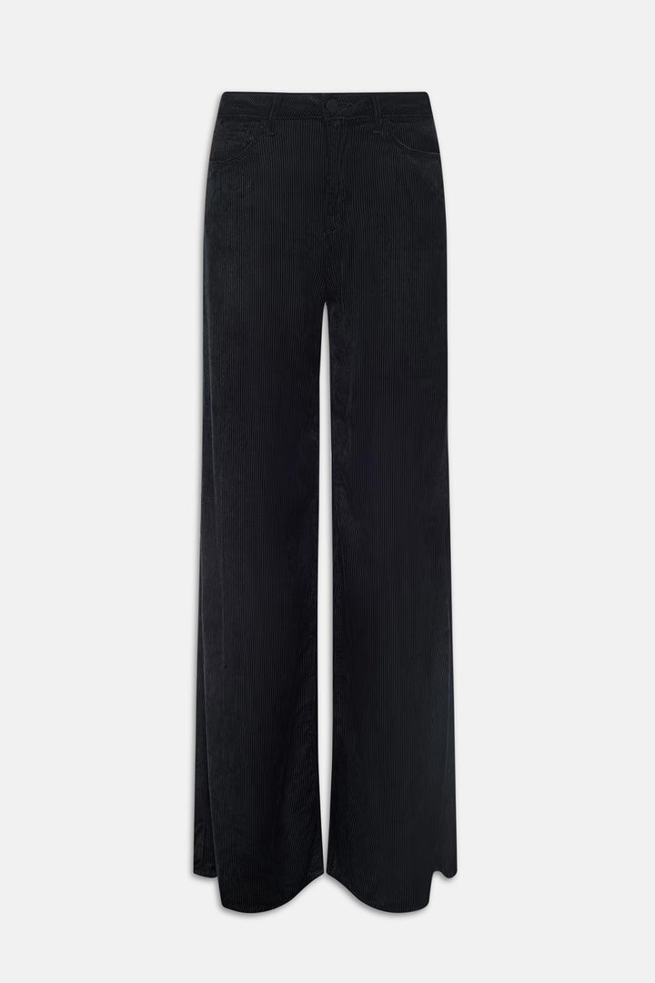 Quincy Wide-Leg Corduroy Pant Black