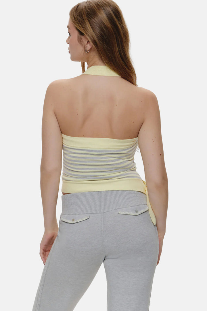 Quinn Knit Halter Top Echo Stripe