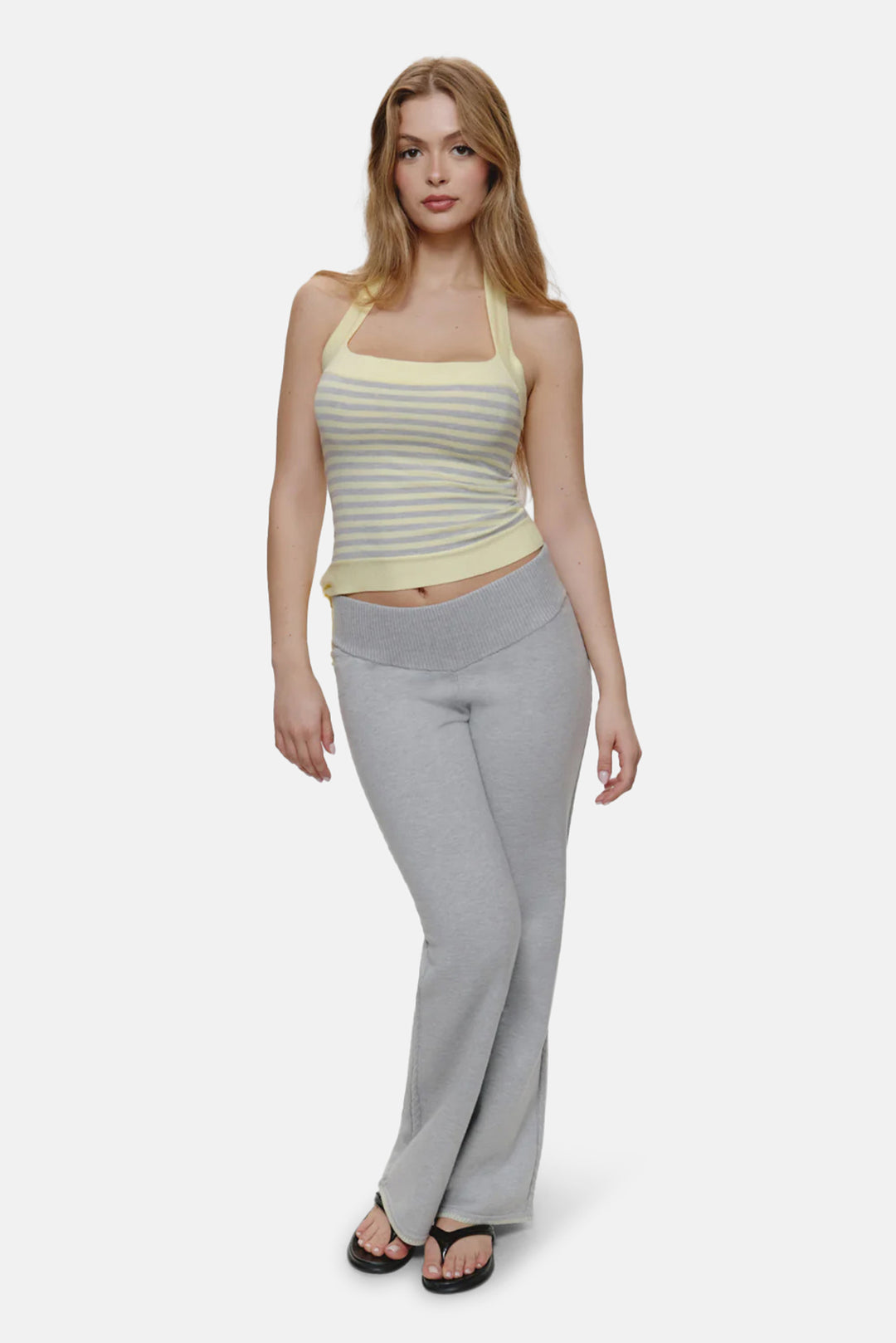 Quinn Knit Halter Top Echo Stripe