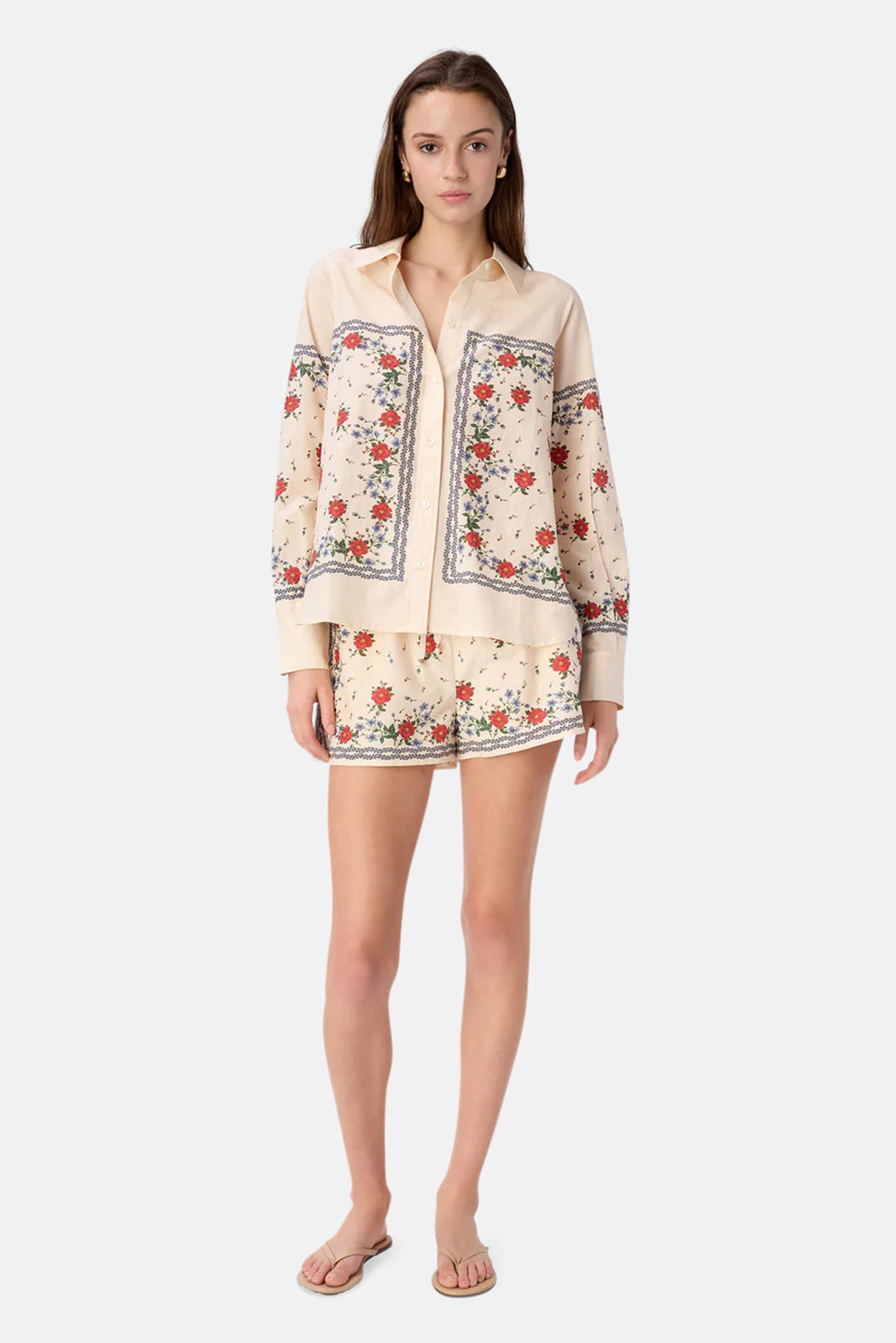 Rafella Silk Cotton Top Heirloom Bandana