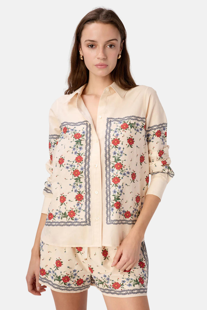Rafella Silk Cotton Top Heirloom Bandana