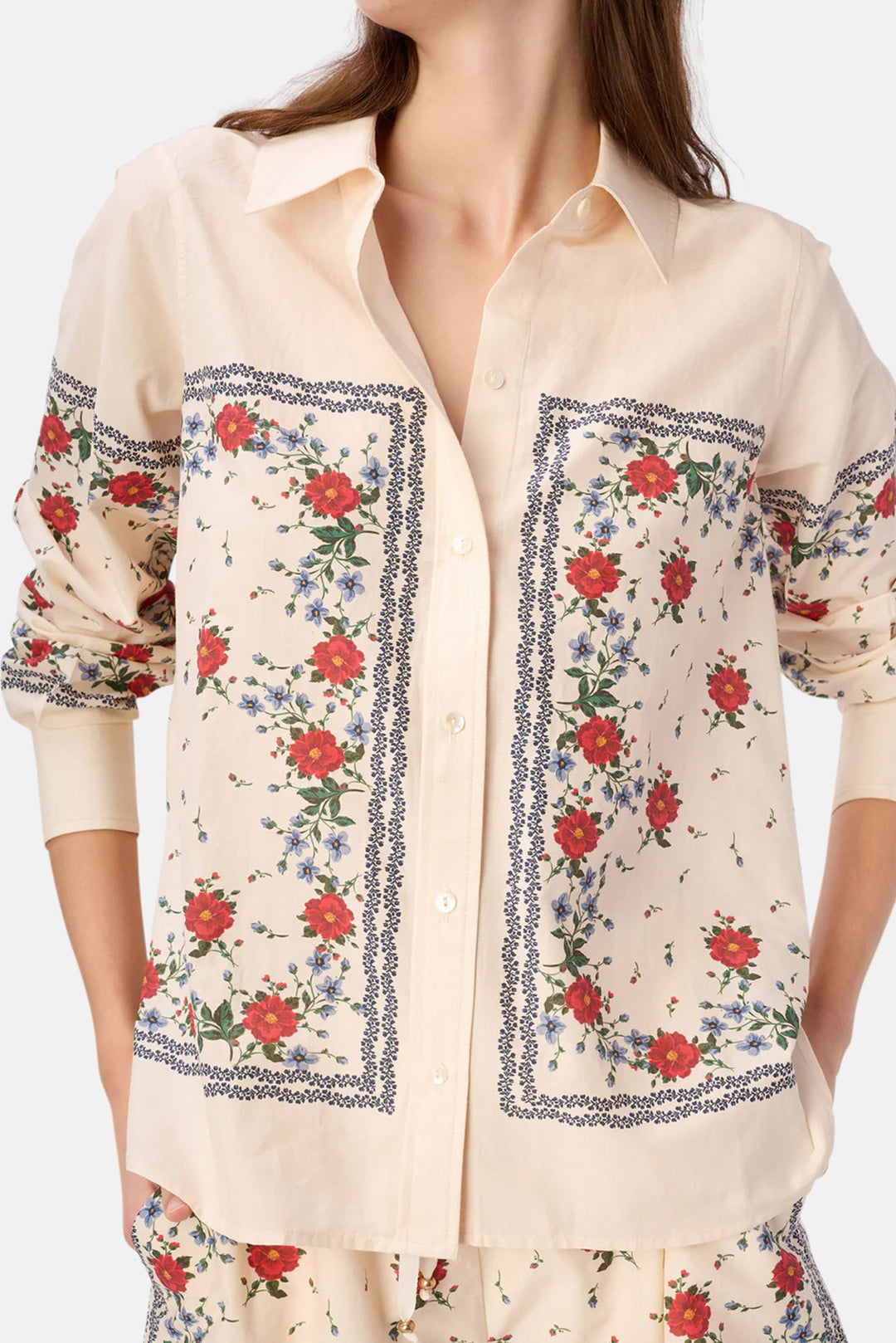 Rafella Silk Cotton Top Heirloom Bandana