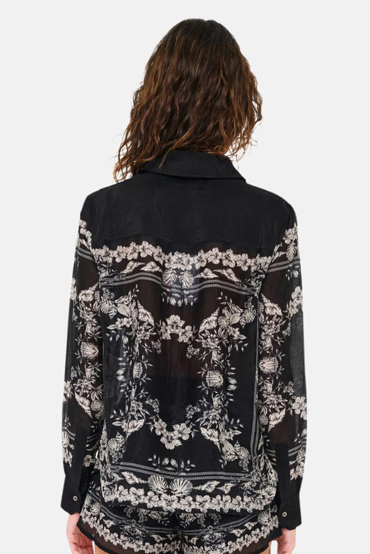 Rafella Top Seaside Bandana Black