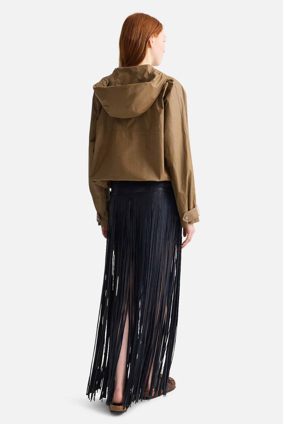 Rain Check Hoodie in Lightweight Cotton Trench Ermine