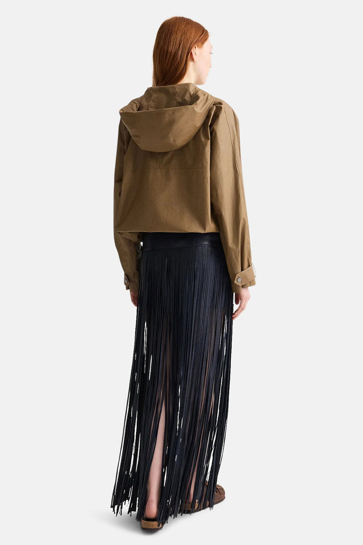 Rain Check Hoodie in Lightweight Cotton Trench Ermine