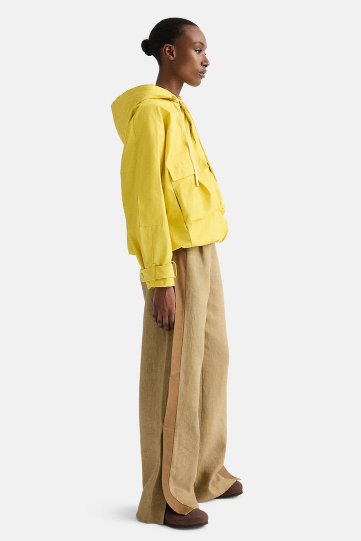 Rain Check Hoodie in Water Repellent Twill Yellow