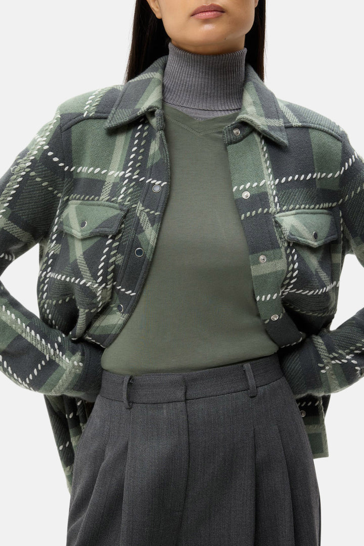 Ranchers Cardigan Grey Green Multi